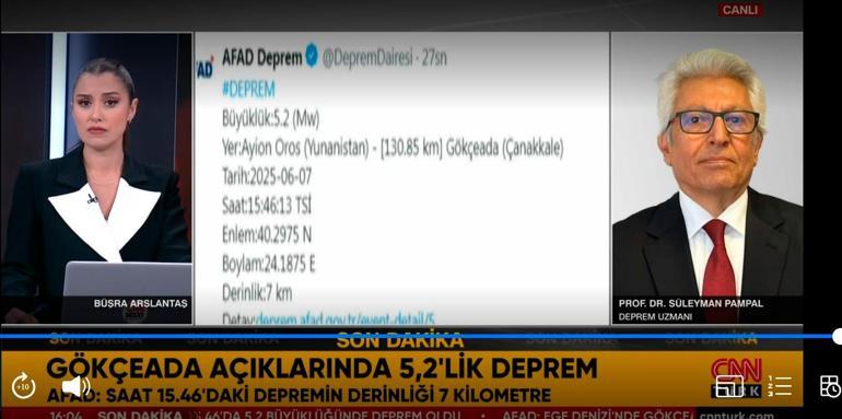 68443c69651bfdc11b9b50f8 Son Dakika! Çanakkale açıklarında 5.2 büyüklüğünde deprem!