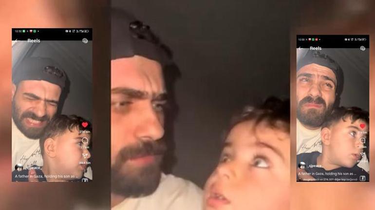 Bir çocuktan en acı sözler Gazzede telefon kamerasına yansıdı: Bomba mı yağıyor baba