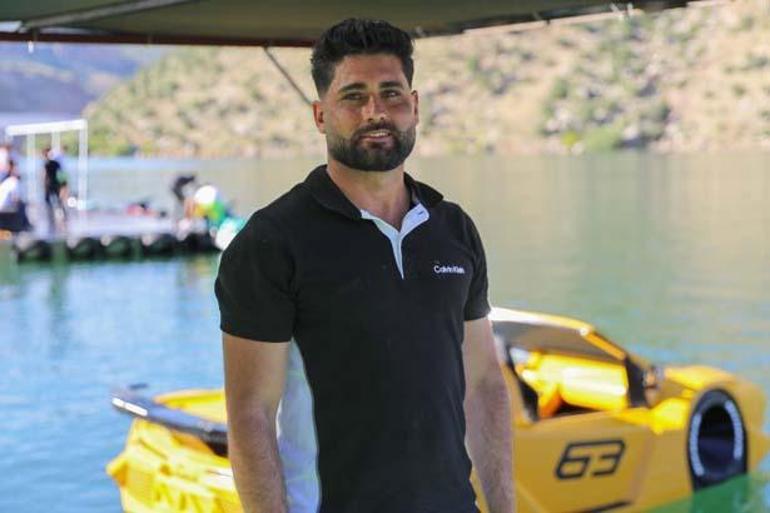 Dicle Baraj Gölünde Lamborghini keyfi: Devrilme riski yok