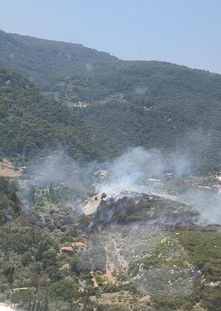 İzmirde orman yangını Ekipler sevk edildi