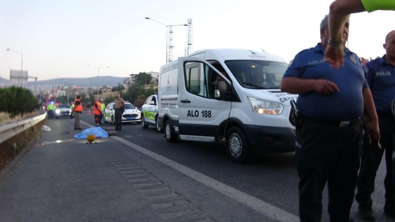 İzmirde feci kaza: 30 metre sürüklenen motokurye hayatını kaybetti
