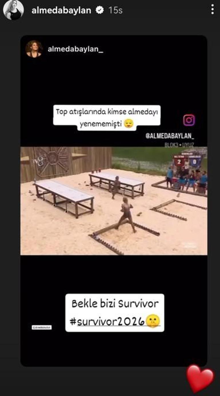 Survivor 2026ya katılacak mı Almeda Baylandan sürpriz paylaşım
