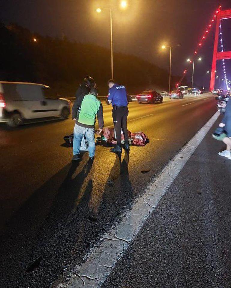 FSM Köprüsünde feci kaza: Benzini bitmiş araca çarpan motosiklet can aldı