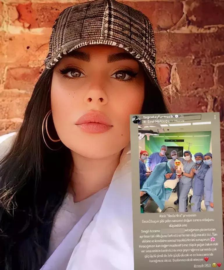 Necla Hira 10 günlük oldu Tuğçe Tayfur bebeğinin son halini paylaştı