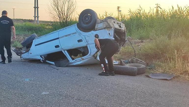 Diyarbakırda feci kaza: Otomobil taklalar attı, 1 ölü, 4 yaralı