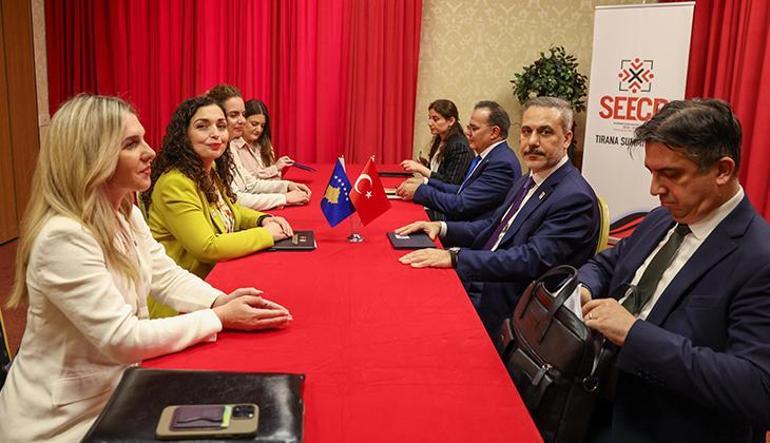 Dışişleri Bakanı Hakan Fidan, Kosova Cumhurbaşkanı Osmani ile görüştü