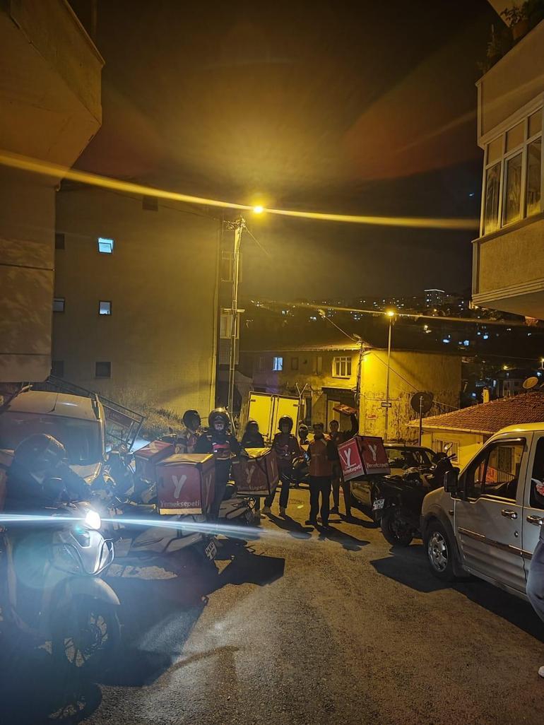 Tek adrese onlarca yemek siparişi verdi Motokuryeler kapıya yığıldı
