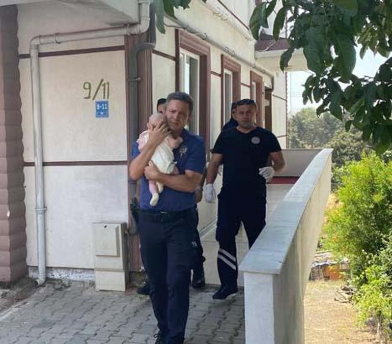 4 aylık oğlunu atmak için cama çıktı İkna sonuçsuz kaldı, nefes kesen kurtarma planı