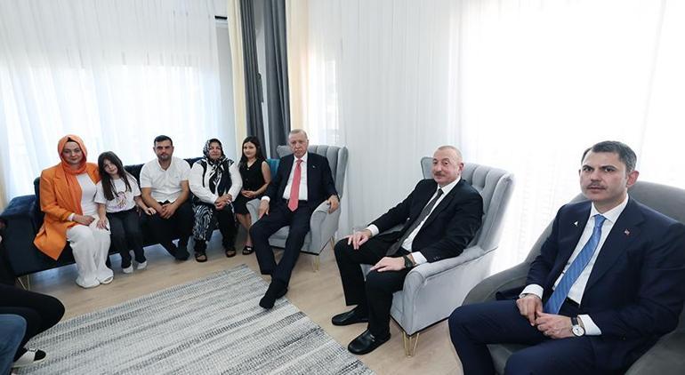 Cumhurbaşkanı Erdoğandan depremzede aileye ziyaret