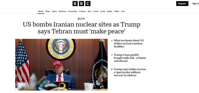 ABDnin İranı bombalaması dünya basınında: Küresel belirsizlik artıyor, Trump çizgisini terk etti