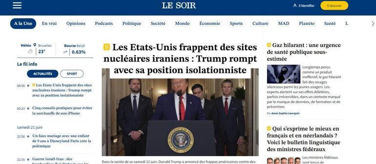 ABDnin İranı bombalaması dünya basınında: Küresel belirsizlik artıyor, Trump çizgisini terk etti