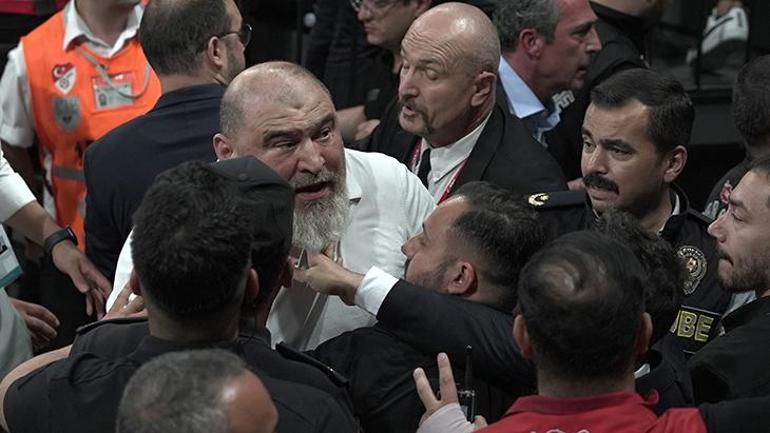 Beşiktaş Fibabanka - Fenerbahçe Beko maçında ortalık karıştı Serdal Adalı ve Ali Koç tribüne gitti