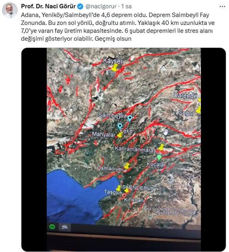 Son dakika... Naci Görür’den Adana depremi sonrası kritik uyarı 7 büyüklüğünde deprem üretebilir