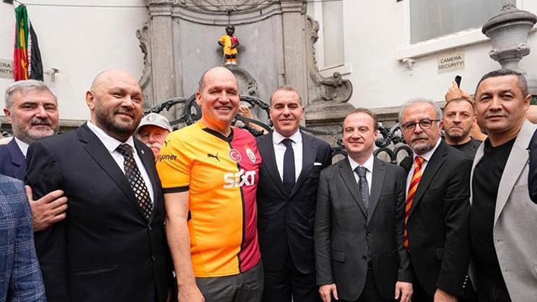 Belçika’nın simgelerinden Manneken Pis heykeli, Galatasaray formasını giydi
