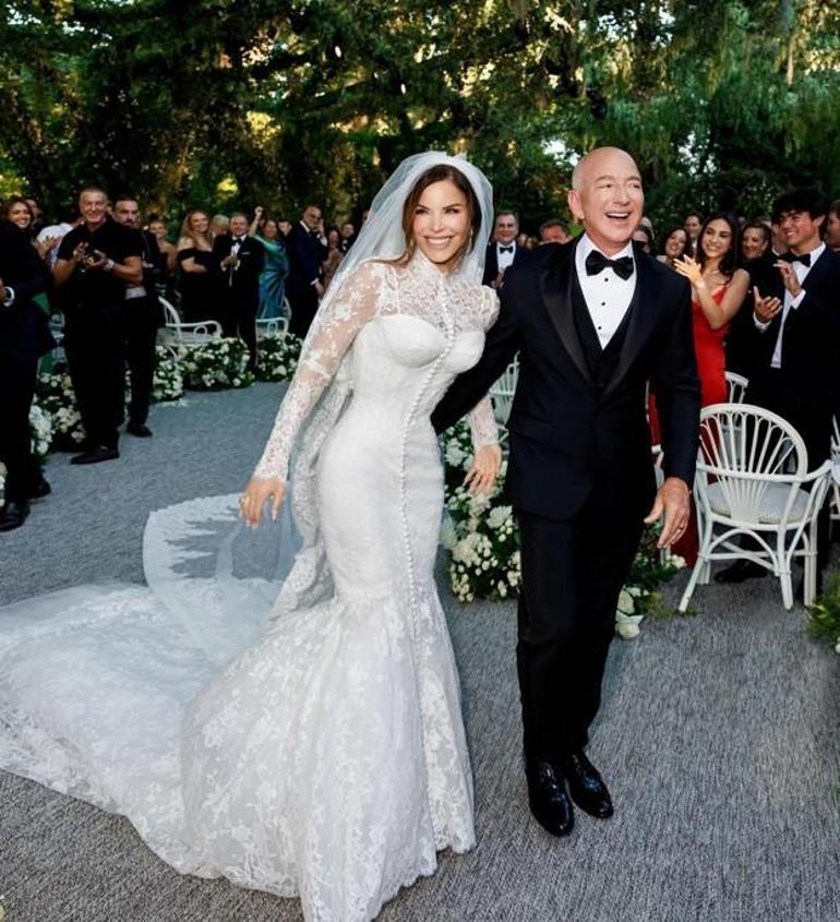 Jeff Bezos ve Lauren Sanchez evlendi Hiç beklemeden soyadını değiştirdi