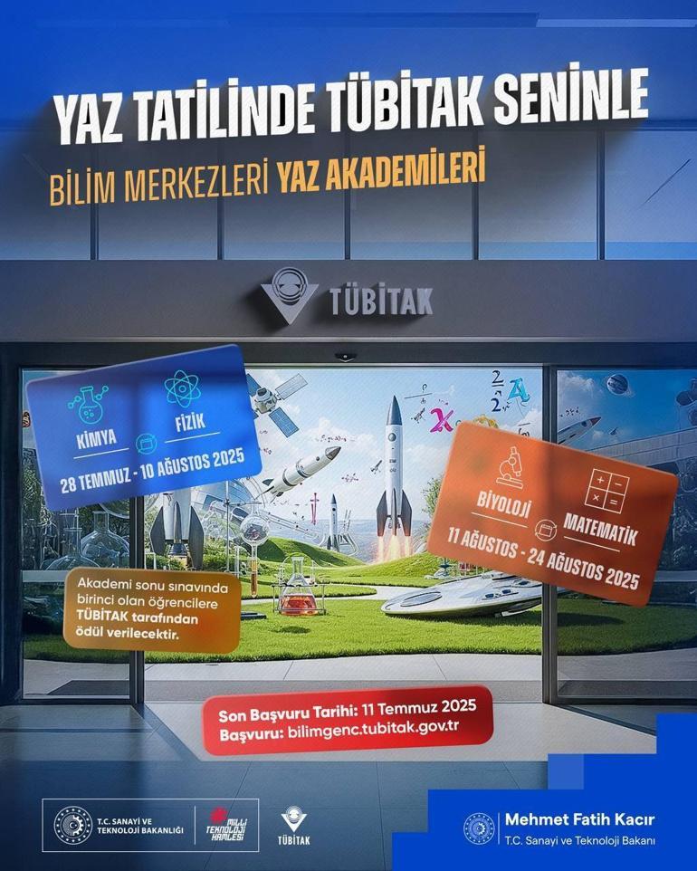 Bakan Kacır: Yaz Akademileri, 7nci ve 8inci sınıf öğrencilerimize kapılarını açıyor