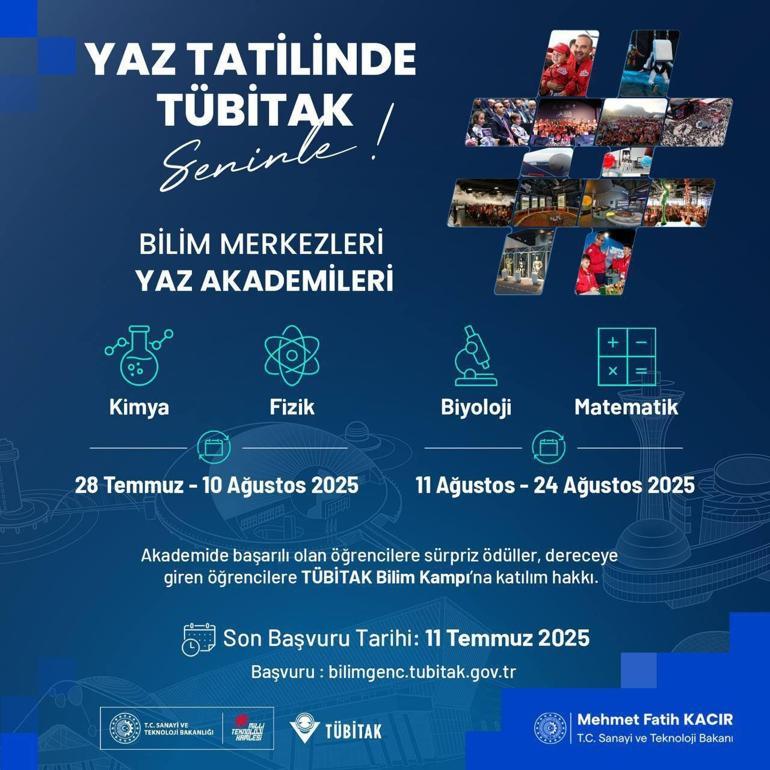 Bakan Kacır: Yaz Akademileri, 7nci ve 8inci sınıf öğrencilerimize kapılarını açıyor