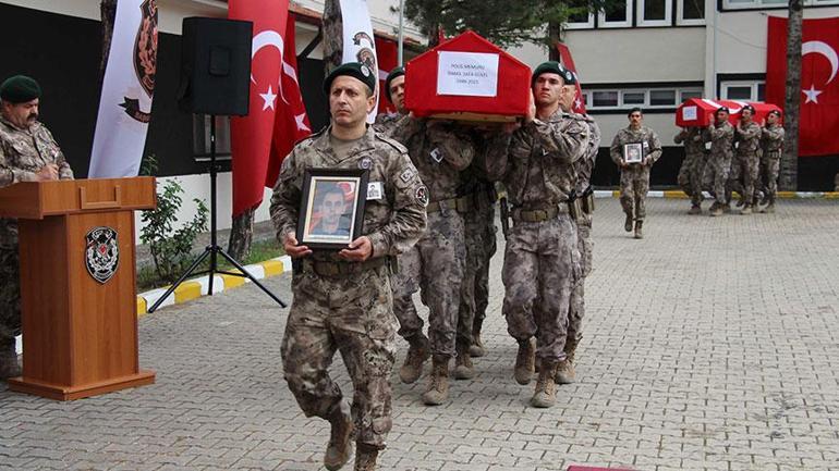 Çankırıdaki kazada hayatını kaybeden 2 polis memuru, memleketlerine uğurlandı
