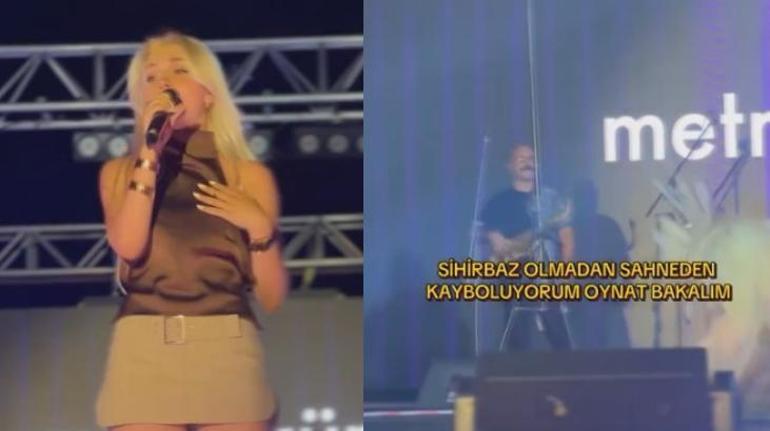 Genç şarkıcı sahnede yere kapaklandı Sosyal medyaya damga vuran an