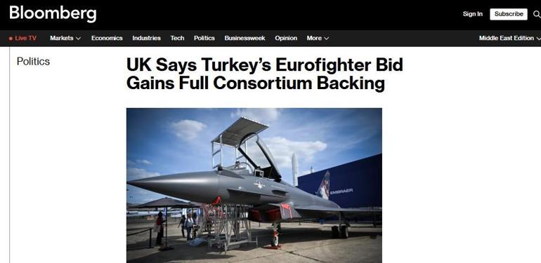 Eurofighter gelişmesi dünya basınında: Londranın onayıyla kazanan taraf Türkiye
