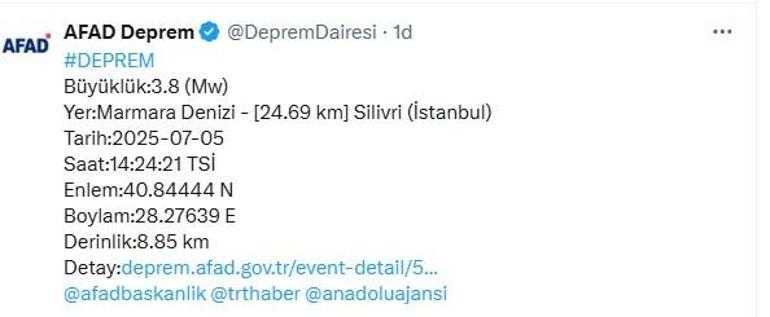 İstanbulda 3.8 büyüklüğünde deprem Uzmanlardan uyarı geldi