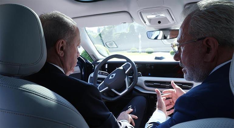 Cumhurbaşkanı Erdoğan Toggun yeni modeli ile deneme sürüşü yaptı
