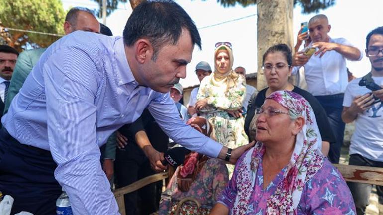 Bakan Kurumdan yangında zarar gören köylere ziyaret: En geç 1 yıl içinde evlerinizi teslim edeceğiz
