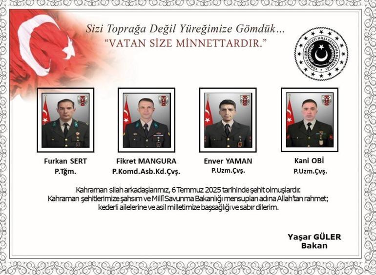 Son dakika... Pençe Kilit bölgesinde metan gazından şehit olan askerlerimizin sayısı 12ye yükseldi