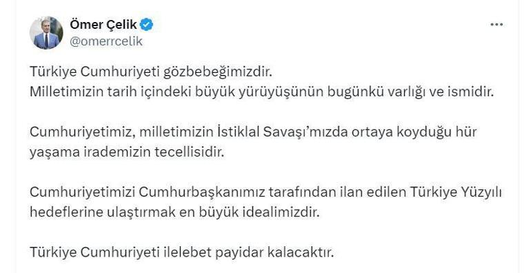 AK Partili Çelik: Türkiye Cumhuriyeti ilelebet payidar kalacak