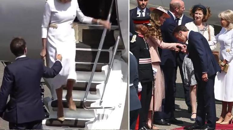 Macron çiftinin kritik İngiltere turu başladı İngiliz basını: Elini tutmadı
