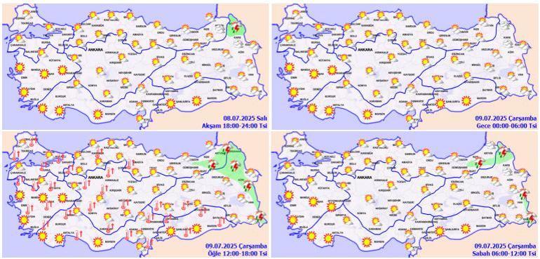 Meteoroloji peş peşe uyardı İstanbullulara 9 Temmuz uyarısı: 3 ilçe kavrulacak