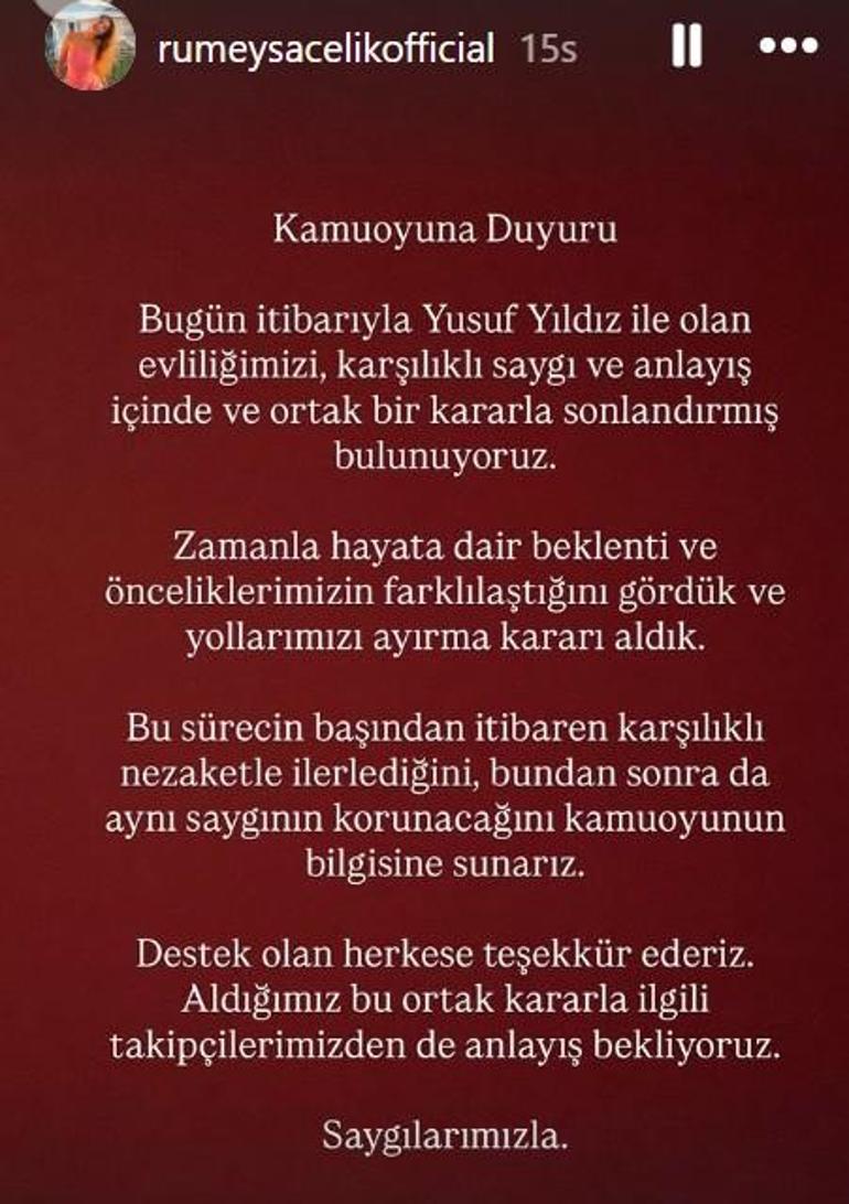 Survivorda yasak aşk iddiası Yusuf Yıldız eşi Rumeysa Çelikten boşandı
