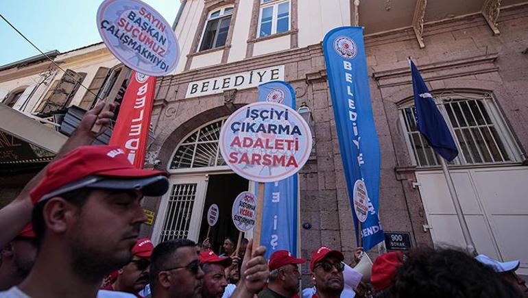 İzmir Büyükşehir Belediyesinin işten çıkardığı işçiler eylem başlattı