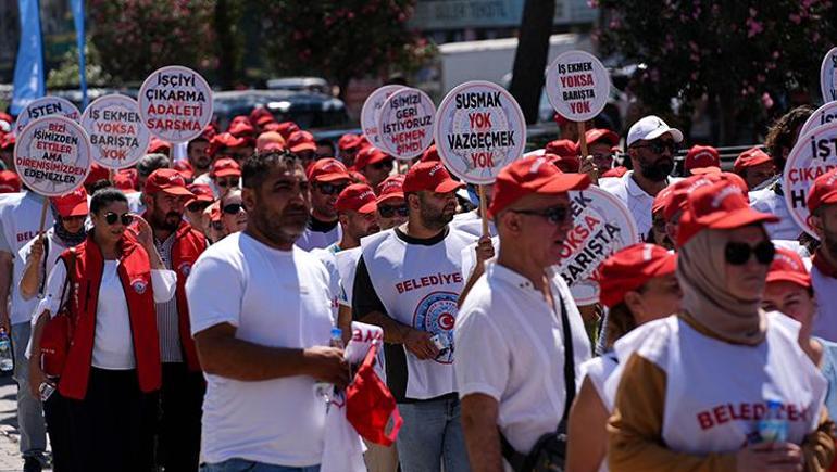 İzmir Büyükşehir Belediyesinin işten çıkardığı işçiler eylem başlattı