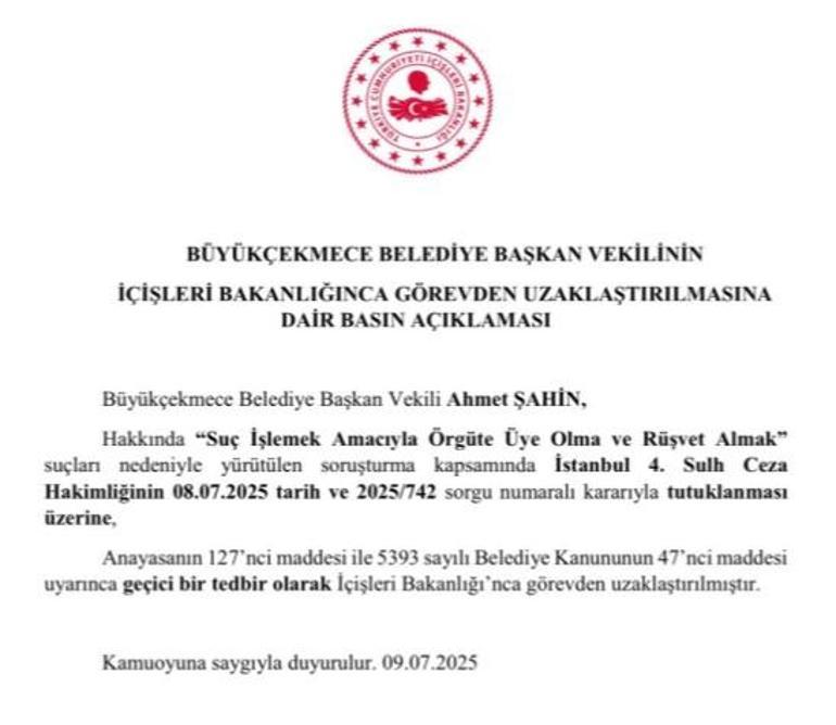 Son dakika... Zeydan Karalar ile Ahmet Şahin görevden uzaklaştırıldı