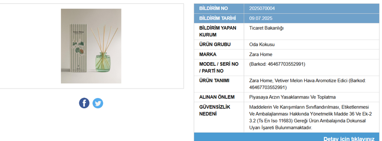 Ticaret Bakanlığı toplatma kararı ile ilgili bir görsel