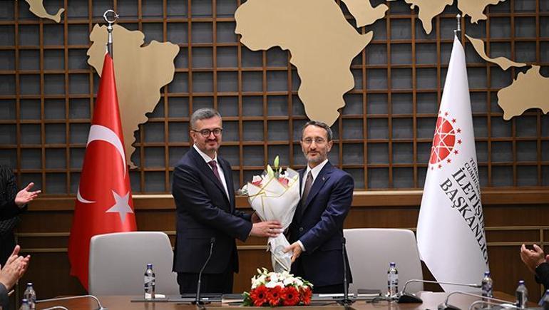 Cumhurbaşkanlığı İletişim Başkanlığında devir teslim Fahrettin Altun görevi Burhanettin Durana devretti