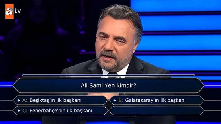 Kim Milyonerde Ali Sami Yen sorusu gündem oldu