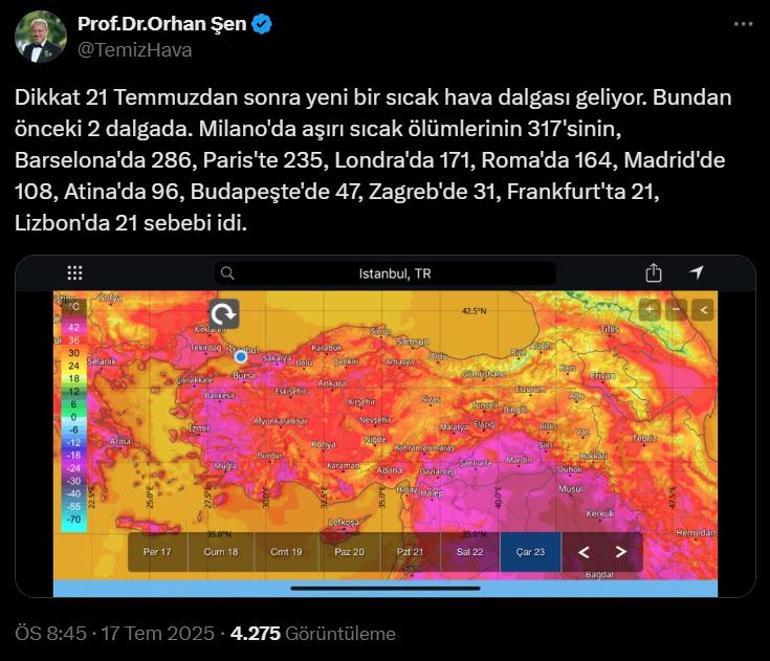 687953fb280d2d4b642c52cd Kavurucu sıcaklar geliyor! Prof.Dr. Şen tarih vererek uyardı