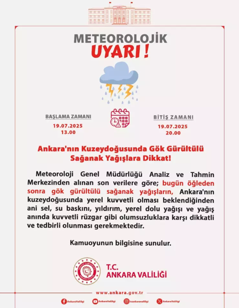 Horas críticas para Ankara Nuevas advertencias después de Sel Fekati: Estamos en vigilancia