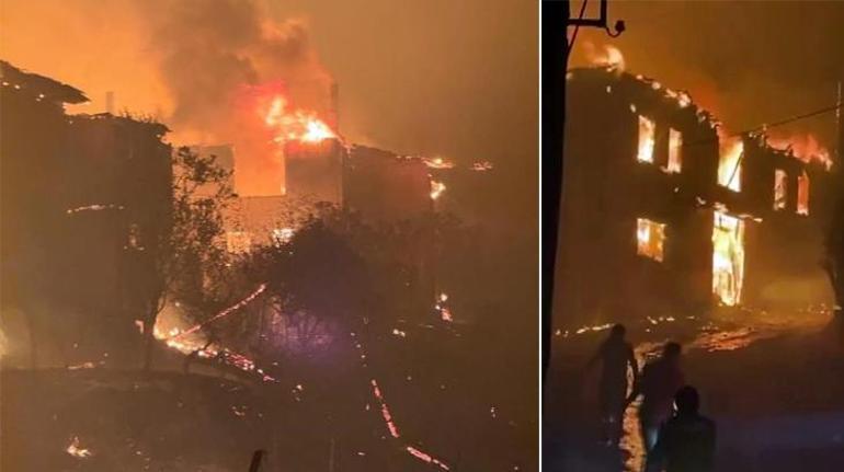 Último minuto ... Fire Fire en Sakarya es evacuado por un vecindario