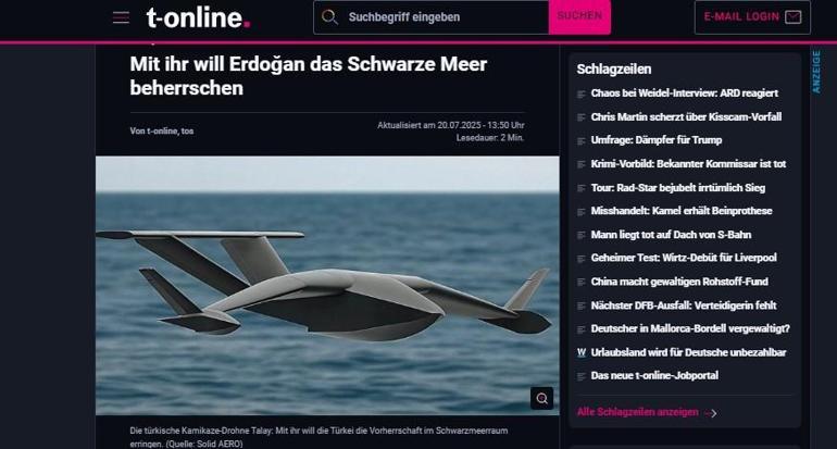 687dc196280d2d4b642c6217 SON DAKİKA SAVUNMA SANAYİ HABERLERİ: TÜRKİYE'NİN TALAY DRON'U ALMANYA BASININDA: KARADENİZ'DE ÜSTÜNLÜK SAĞLAYACAK, İŞTE TALAY'IN ÖZELLİKLERİ