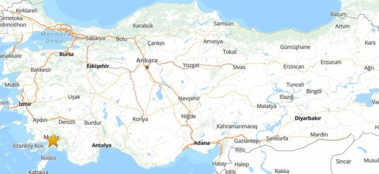 6883ac7b2004a45167bca0aa Muğla'da 3,6 büyüklüğünde korkutan deprem! AFAD duyurdu