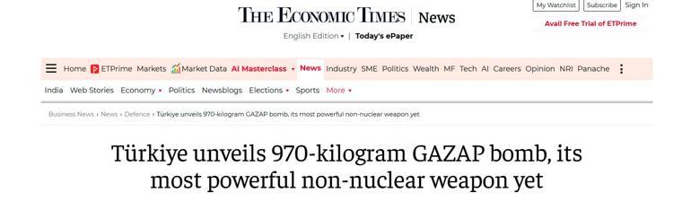 6886296400194e78d1bb0fd7 SAVUNMA SANAYİ HABERLERİ: GAZAP ilk kez görüntülendi! İsrail ve Batı endişeli: 'Atom bombası gibi'