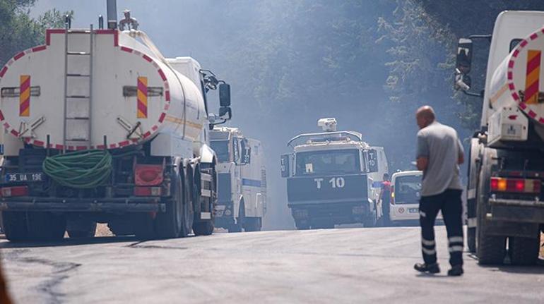 İzmir Bornovada orman yangını Alevler Bucaya sıçradı