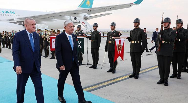 6887af75736e83cca7f0a437 Kazakistan Cumhurbaşkanı Tokayev Ankara'da! Cumhurbaşkanı Erdoğan karşıladı