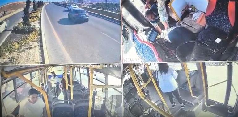 6889e02f00194e78d1bb1aef Son Dakika: Otobüs şoförü kalp krizi geçirdi! O anlar güvenlik kamerasına yansıdı...