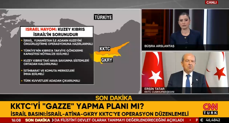 688b7297a24008c540a8961f İsrail'in hedefinde KKTC mi var? Ersin Tatar'dan skandal habere tepki