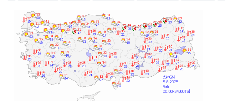 688f3eeba24008c540a8a793 Meteoroloji yeni haritayı paylaştı! İstanbul dahil pek çok il listede: Gök gürültülü sağanak yolda