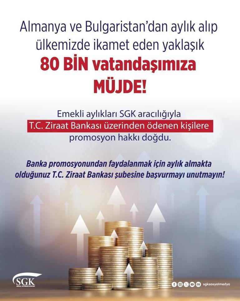 Almanya ve Bulgaristandan maaş alanlara güzel haber SGKdan promosyon kararı